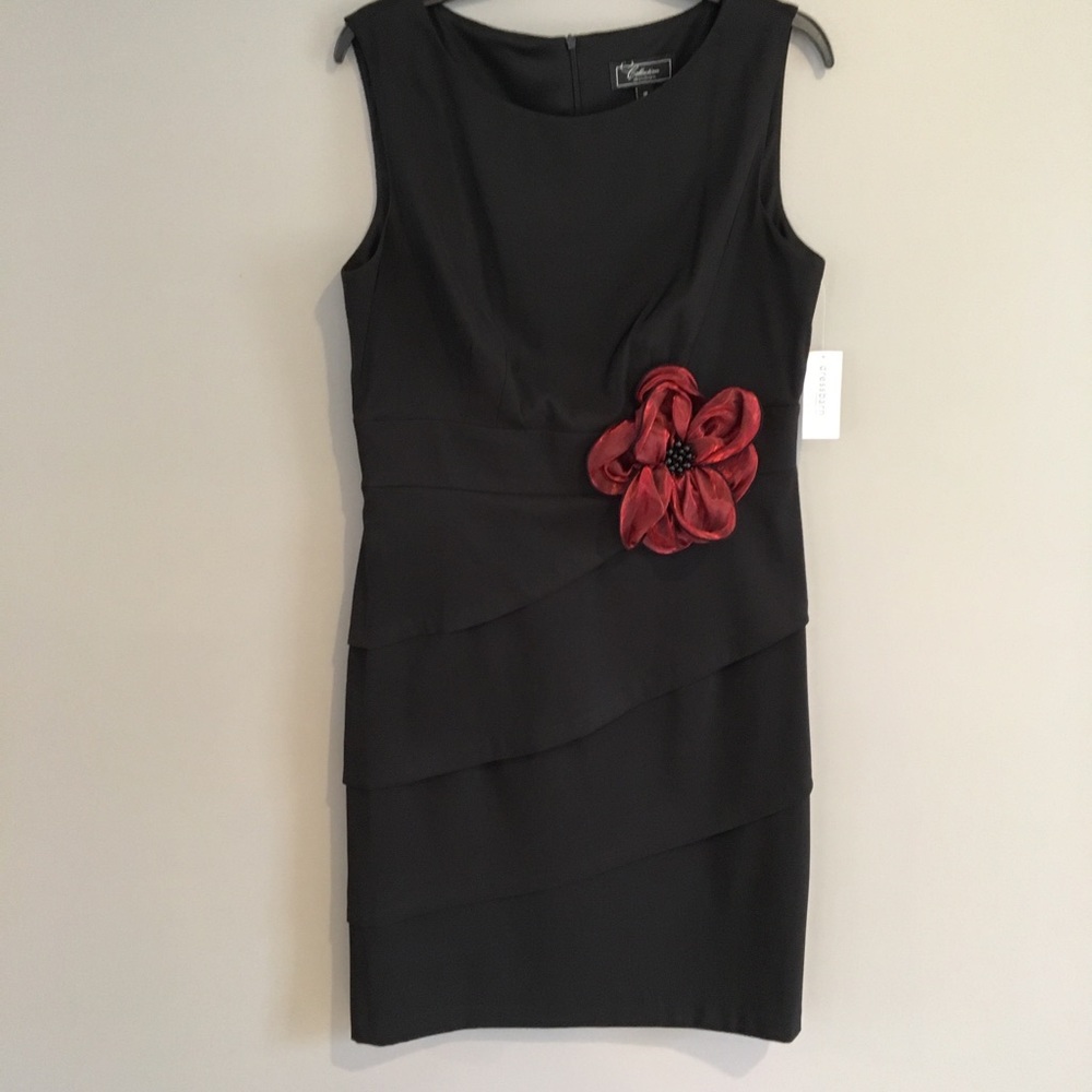 Gorgeous black dress with reddish bow. NWT. - Picture 2 of 8